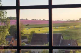 Blick in die Landschaft aus dem Atelier in Großröhrsdorf