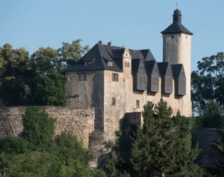 Burg Ranis Torhaus von Südosten Ostfassade mit Erkern