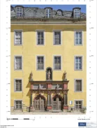 Schloss Heidecksburg Bildplan mit Orthofoto von Portal und Fassade am Nordflügel