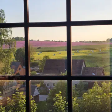 Blick in die Landschaft aus dem Atelier in Großröhrsdorf